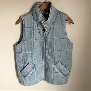 Entro Light Blue Quilted Vest Size Small